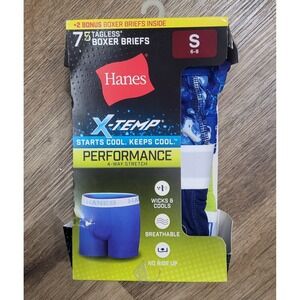 Hanes Boys 4 pair Boxer Briefs Underwear X-Temp Performance Stretch Size S 6-8